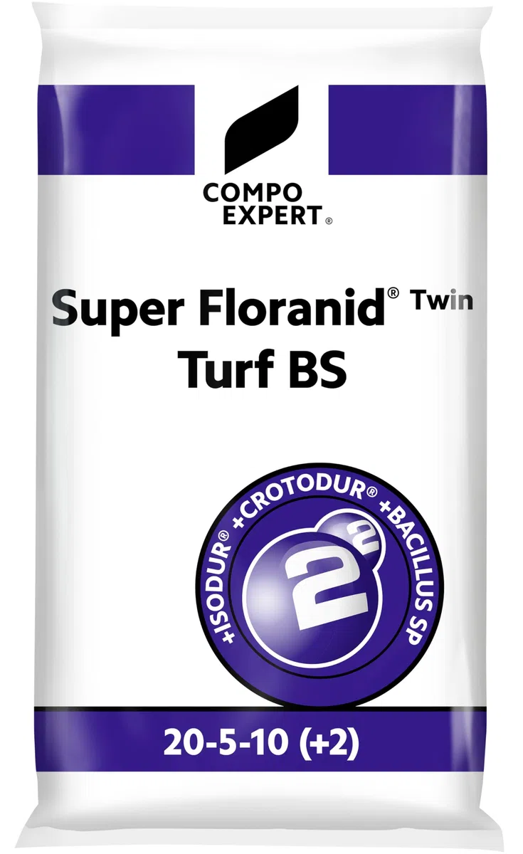Super Floranid Twin Turf BS Premium Langzeitdünger, 20 kg, NPK 20-5-10 (+2), Rasendünger Compo Expert Universaldünger