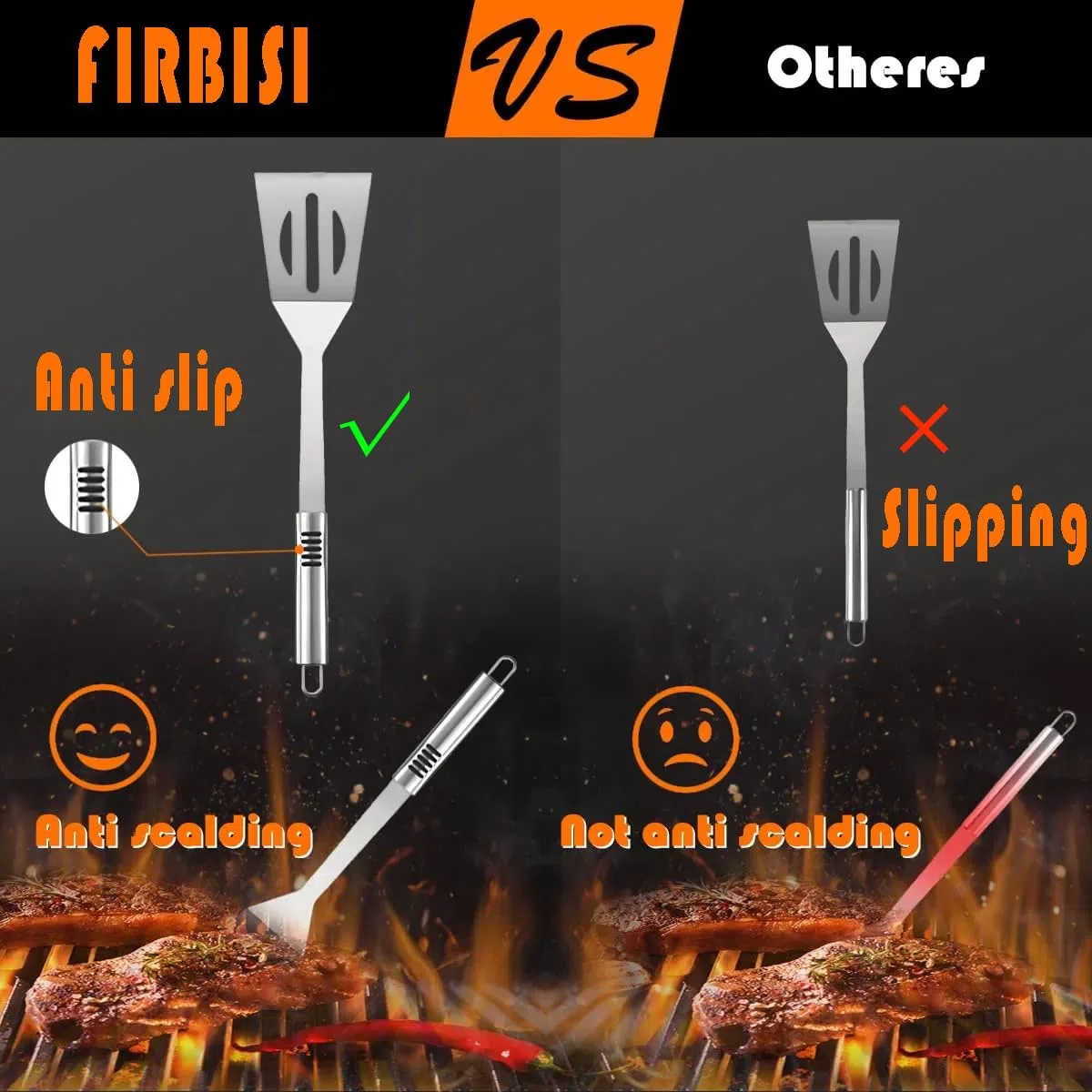 Grillzubehör, Edelstahl-Grillwerkzeug-Set für Herren, 12-teiliges Grillutensilien-Set mit Spatel, Gabel, Messer, Bürste, Zange, Spieße, Flaschenöffner und Taschengrill-Zubehör für Outdoor-Grill