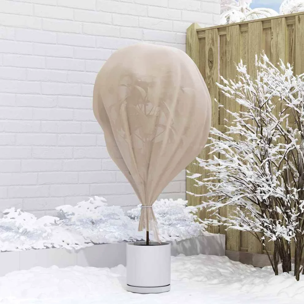 Winterschutz Pflanzen Beige 100 x 3,2 m Vliesstoff, frostschutz für Außenbeet, wiederverwendbare Gartenpflege Abdeckung für Rasenpflege und Terrasse