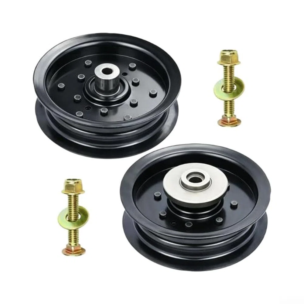 Stahl-Riemenscheibe, 2 Stück, für Craftsman Hua Aufsitzmäher, ersetzt 532196104 532196106 197380 197379 196106, kompatibel mit 42 46 48 54 Zoll Decks Ts342 Ts343 Ts348 Trac. tor Rasenpflege Ersatzteil
