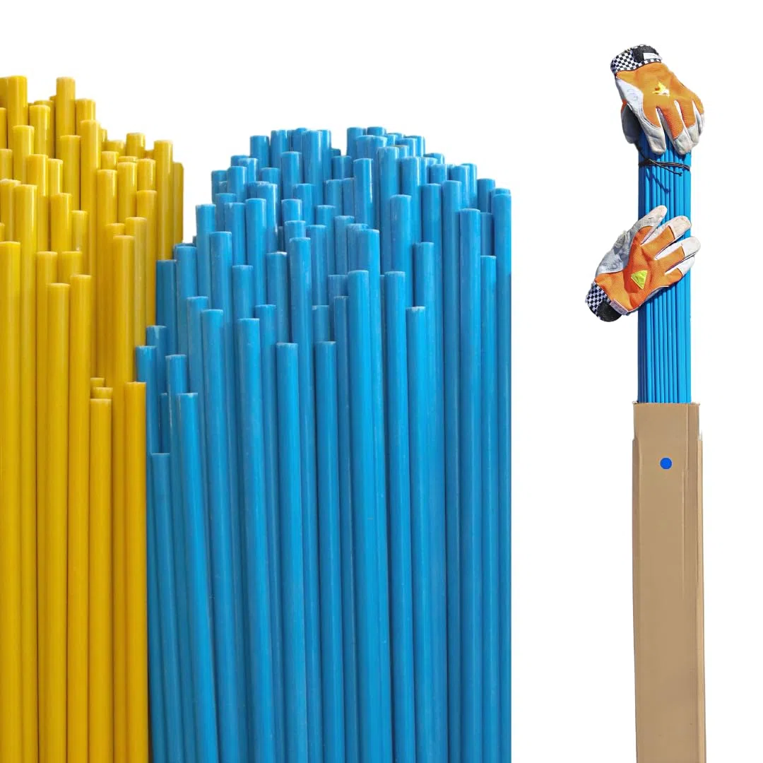 ProNaturShop Markierstab Fiberglas Blau 7mm x 130cm 100 Stück
