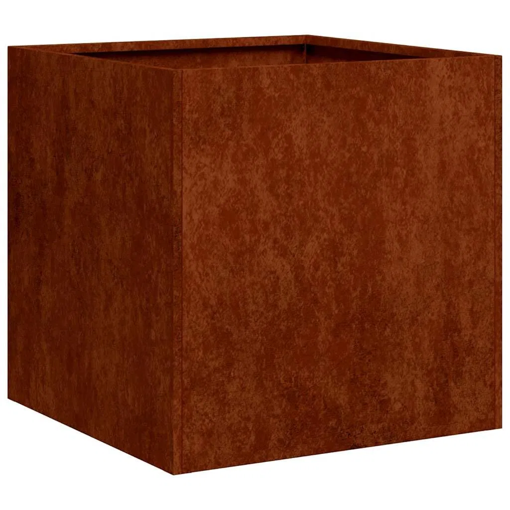 vidaXL Pflanzkübel Rostig 40x40x40 cm Wetterfester Stahl, Pflanzschale, Garten-Garten-Pflanzkübel, Outdoor-Pflanzgefäß, Hochbeet, Pflanzgefäß