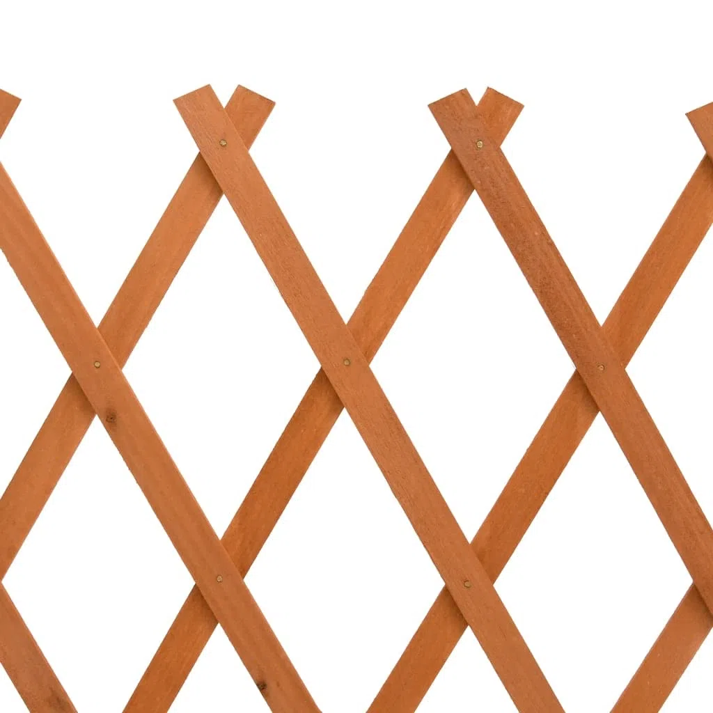 Garten-Rankzaun aus massivem Tannenholz 150x80 cm, orange lasiert, erweiterbar Zaunelement für Sichtschutz, Begrenzung, Privatsphäre im Außenbereich, ideal für Terrasse, Balkon, Vorgarten