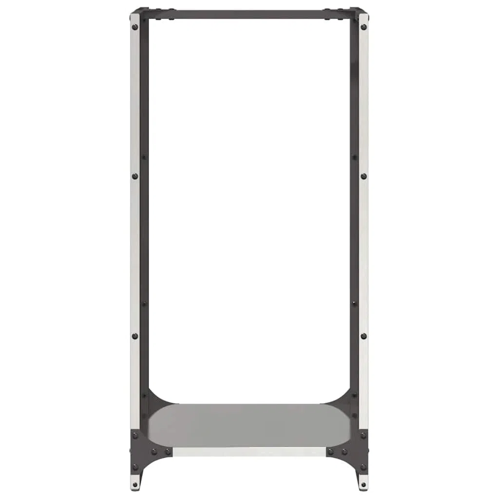 Brennholzregal aus Edelstahl 40x30x80 cm für Kamin und Ofen, robustes Holzregal mit großem Fassungsvermögen für Wohnzimmer, Terrasse, Garten und Innenbereich