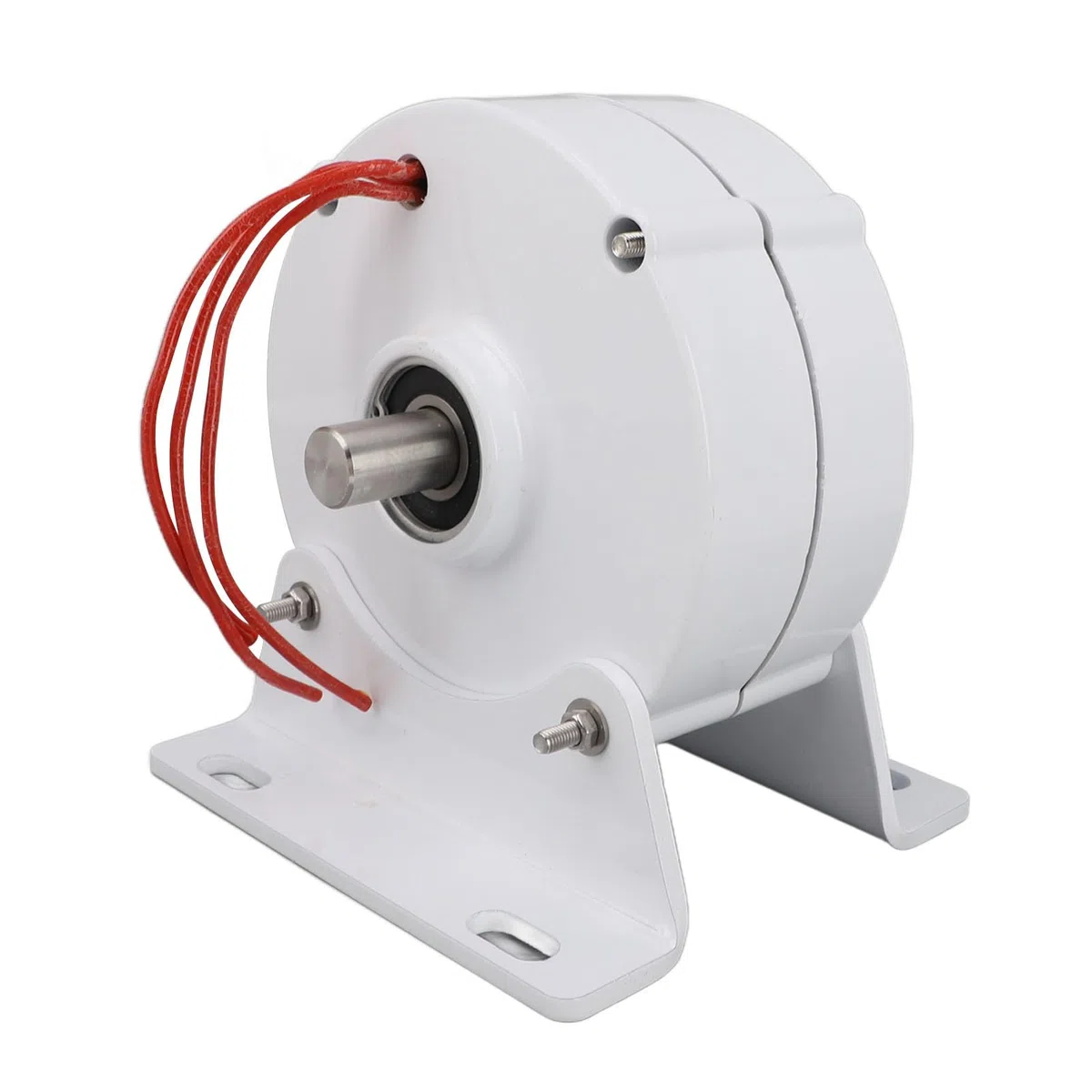 Windturbinengenerator, 12 V Doppelwellen-Permanentmagnetgenerator, 3-Phasen-Wechselstrom mit Sockel für netzunabhängige Windenergie (200W)