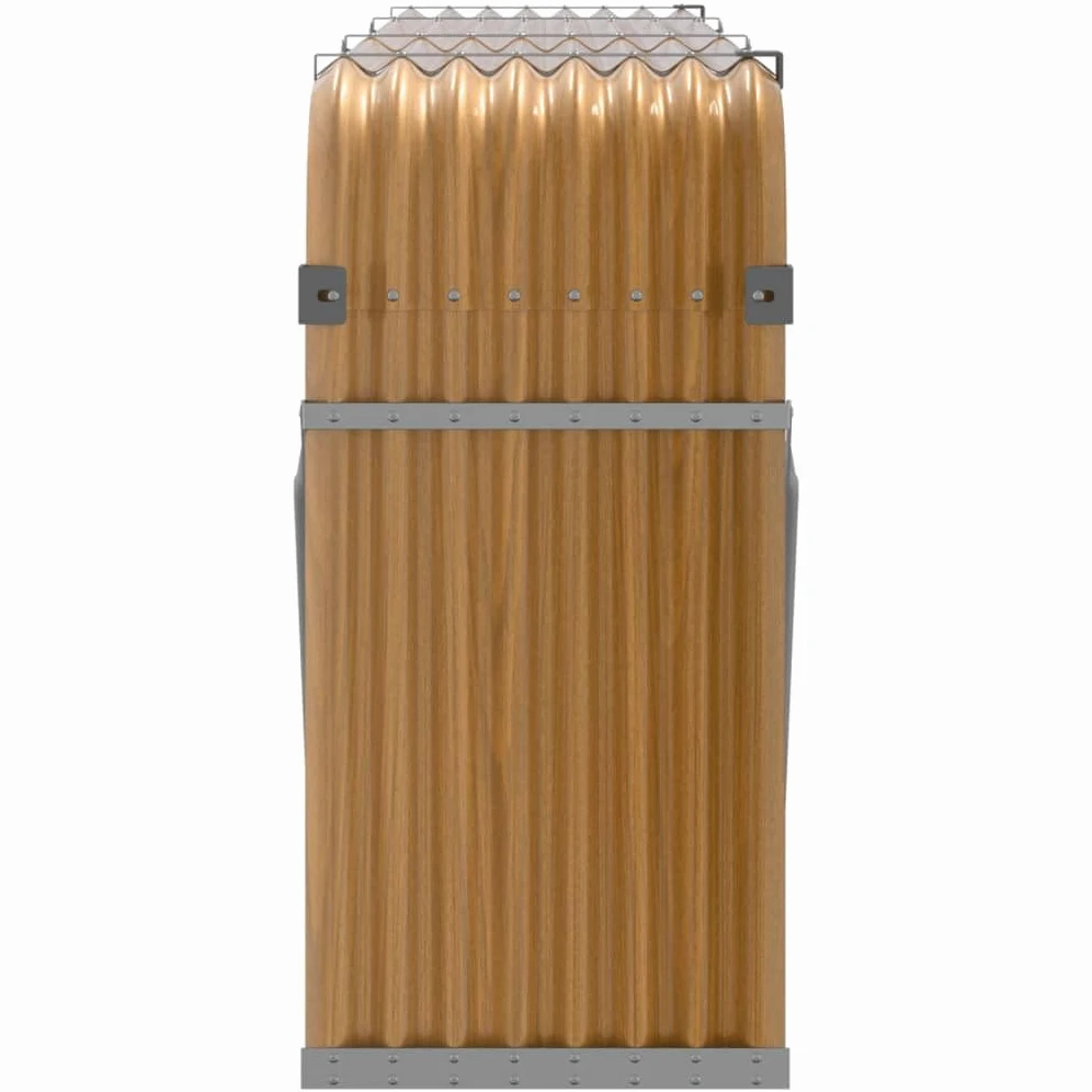 Kaminholzunterstand Holzoptik 234x45x100 cm Verzinkter Stahl Brennholz Lagerung Feuerholz Scheitholz für Kamin Ofen Terrasse Garten Haus Innenbereich Wohnzimmer