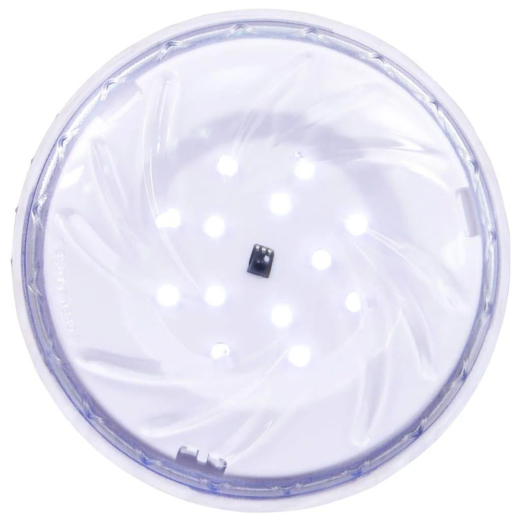 Unterwasser LED Poollampe mit Fernbedienung Weiß, 150 mm Kunststoff, IPX7, 13 LEDs, 2 Helligkeitsstufen für Schwimmbad, Whirlpool, Spa, Teich und Wasserdekoration
