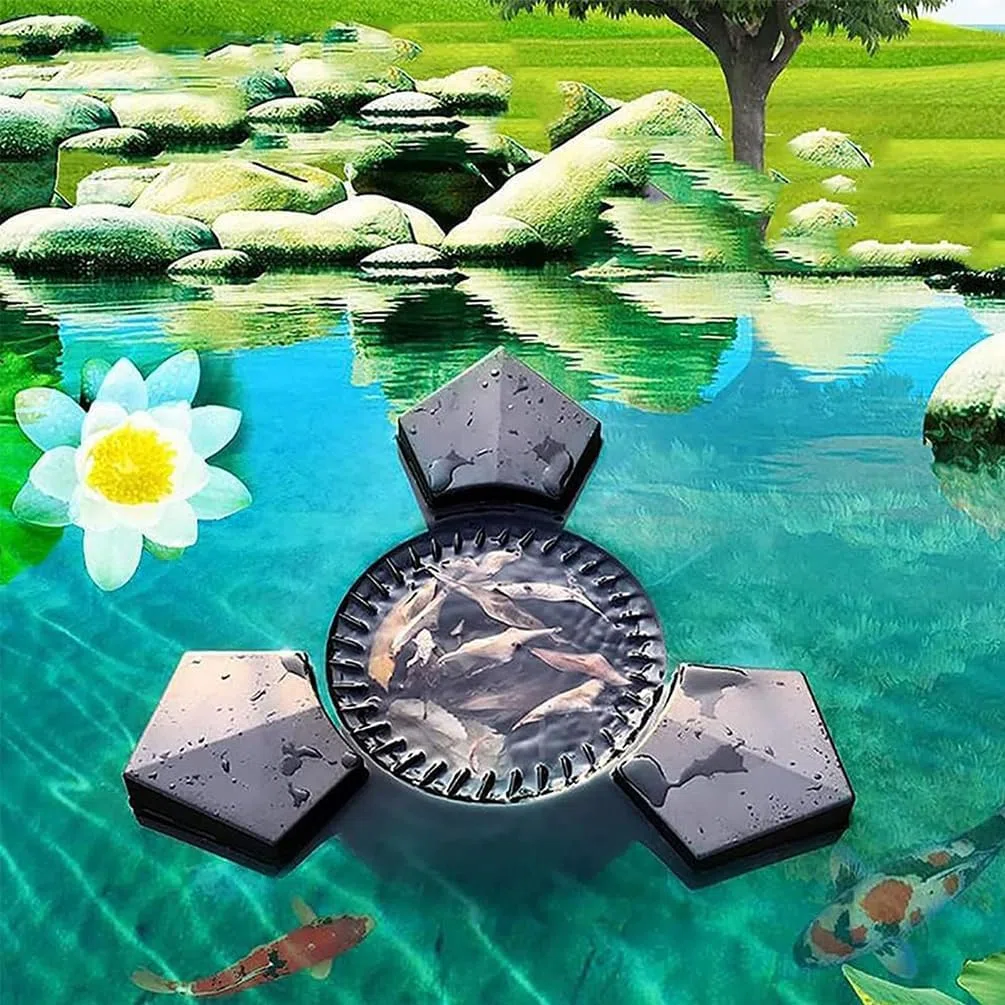 Schwimmender Teichskimmer mit Pumpe, effiziente Wasseroberflächenreinigung für Teiche und Seen im Freien