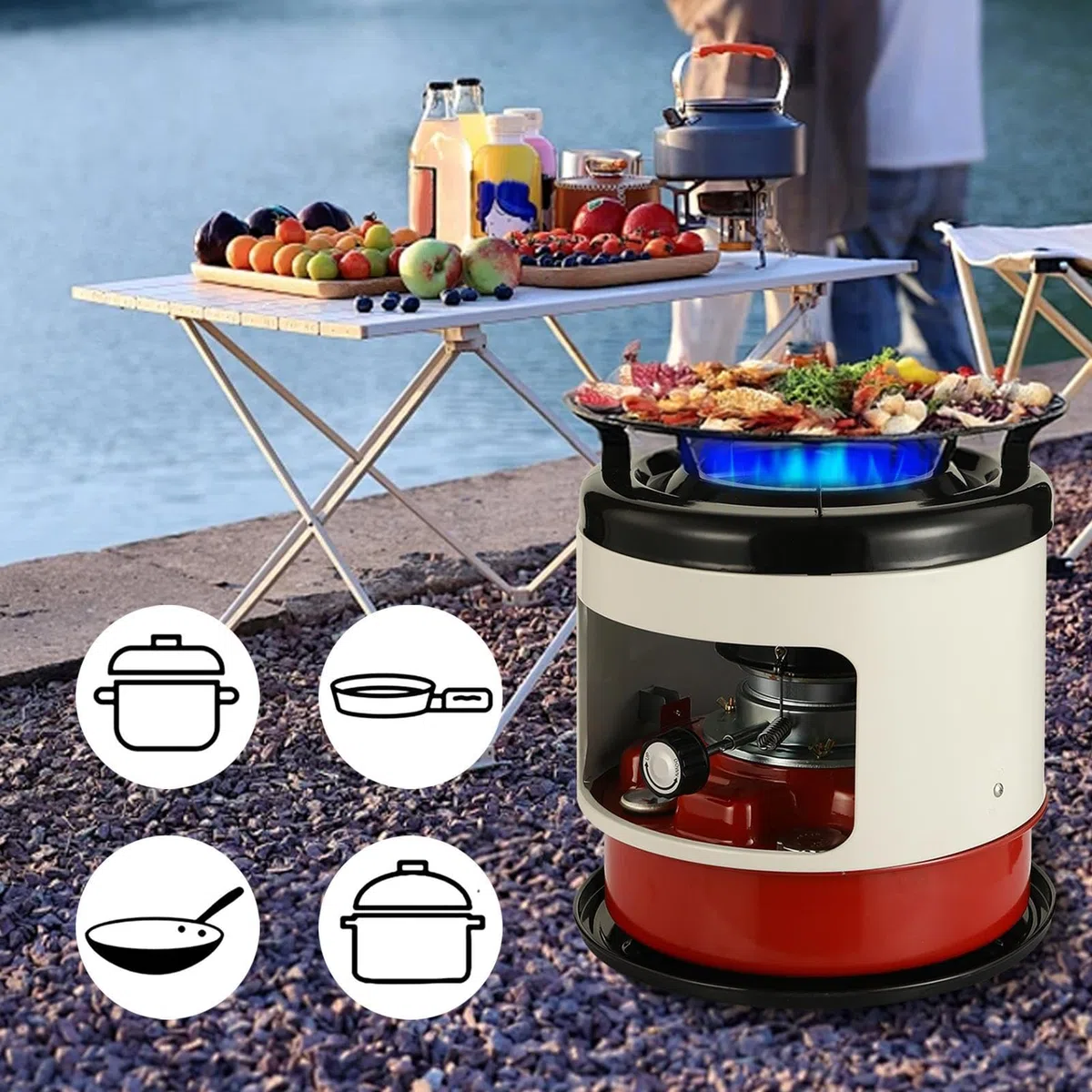 Kerosinofen | Tragbarer Kochofen Herd, Wanderkocher Brenner | Outdoor Camping Garage Werkstatt Bau Jagd Wandern BBQ Eisangeln