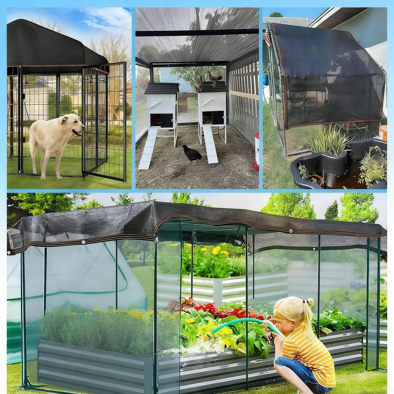 Schattierungsnetz 7 x 3.5 m Blockieren Sie Effektiv Sonnenlicht Und Uv-Strahlen, Die Luft Kann Auf Und Ab Zirkulieren Schattenstoffabdeckung für Gewächshaus, Garten, Schwarz