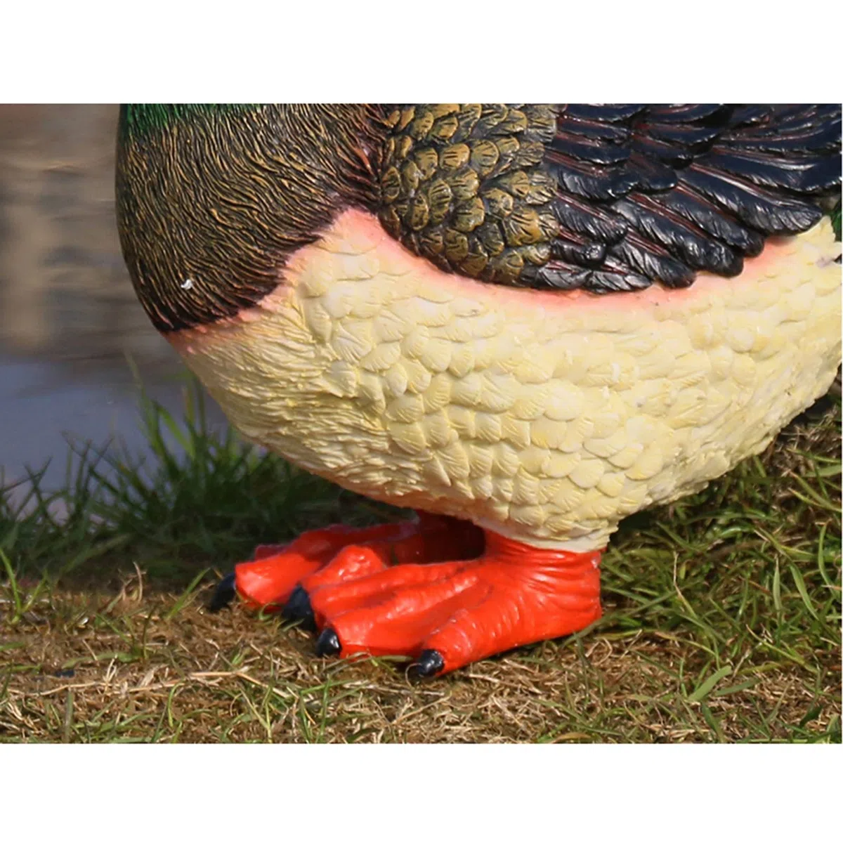 LTL Garten Figur Wilde Ente Harz Handwerk Sammler Tierfiguren Deko für Draußen Garten Miniaturen Skulpturen & Statuen Schmuckstück,Grün