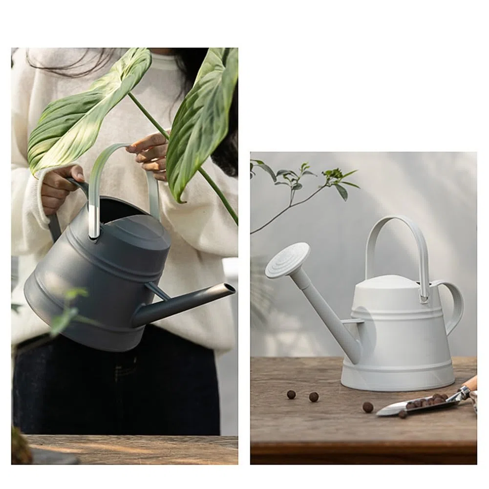 Gie?kanne 3,8L mit langem Ausguss, robuste Gartenkanne aus dickwandigem PP-Kunststoff, ergonomischer Griff und Abnehmbarer Brause f¨¹r Zimmerpflanzen und Balkon