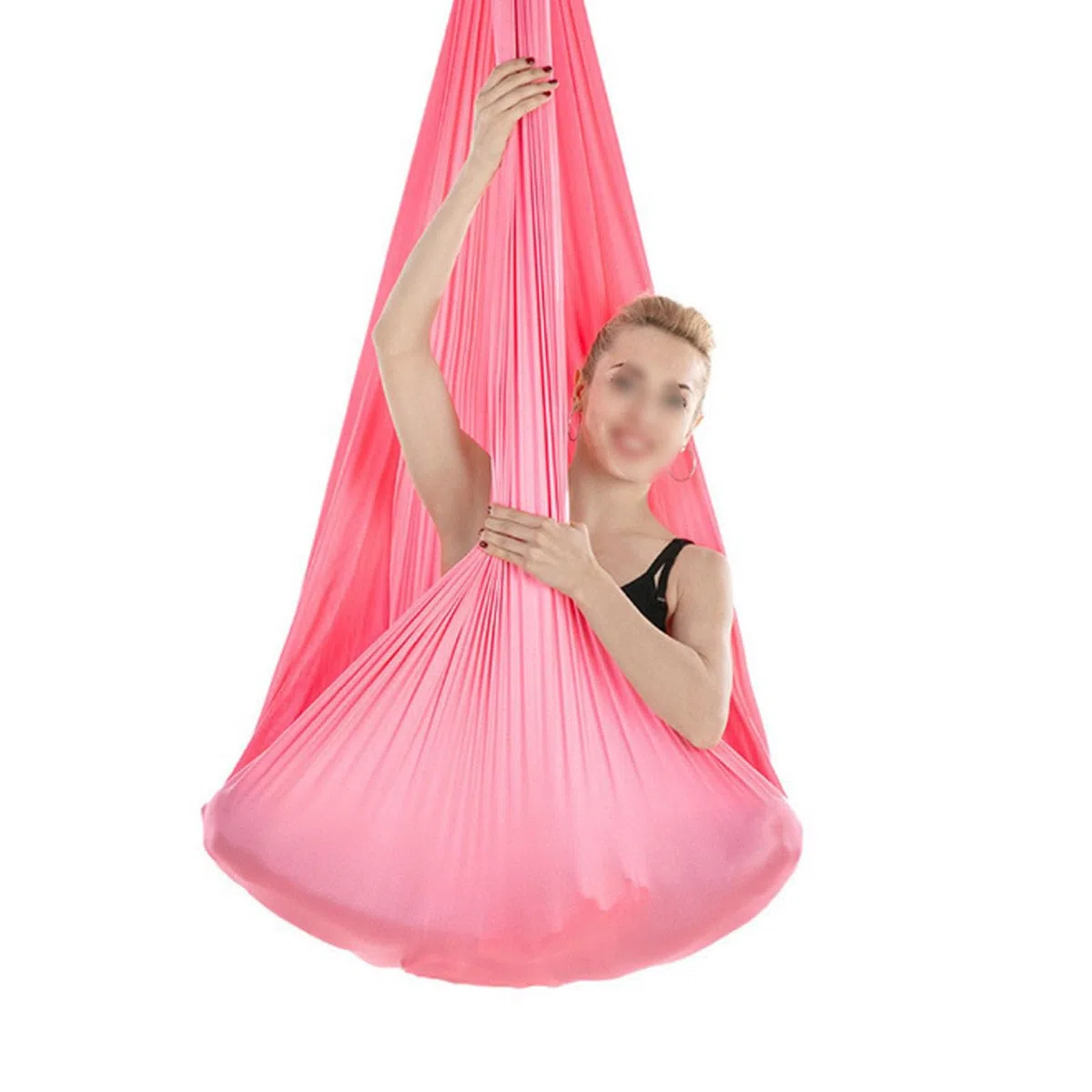 Aerial Yogatuch,Hängematten für Drinnen und Draußen,Aerial-Yoga-Schaukeln,Komplett mit Sämtlichem Zubehör(Size:400x280cm,Color:H)