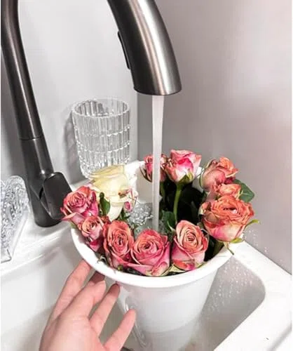 Generisch Wall Mounted Flower Display Stand - Decorative Indoor/Outdoor Plant Holder - Plastic Floral Container Rack for Home & Garden Decor - Modern Vertical Plant Shelf