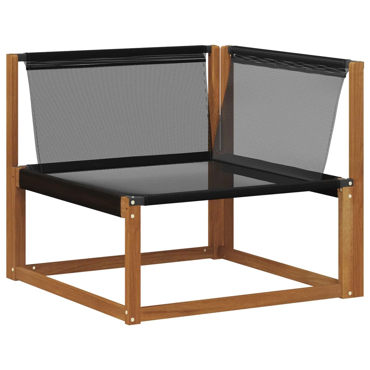 Gartenmöbelgarnitur mit 7 Teilen aus massivem Akazienholz Natur und Creme, wetterfestes Outdoor-Set mit Tisch, Sofas, Kissen für Terrasse, Balkon, Garten