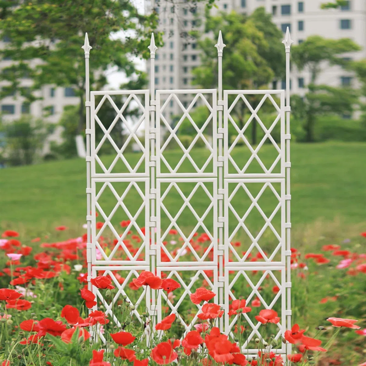 130 cm Metall-Garten-Rankgitter für Kletterpflanzen, ideal für Rosen, Gemüse und Blumen, stabiles Pflanzenklettergerüst, Turm für den Außenbereich, Gartendekoration, dekorative und funktionale