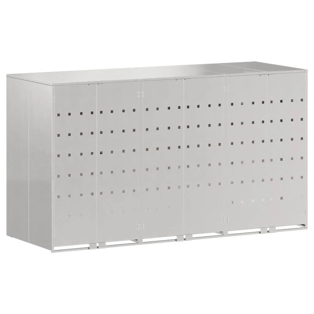 Mülltonnenbox 3er Mülltonnenboxen 240L Box für Mülltonnen Edelstahl