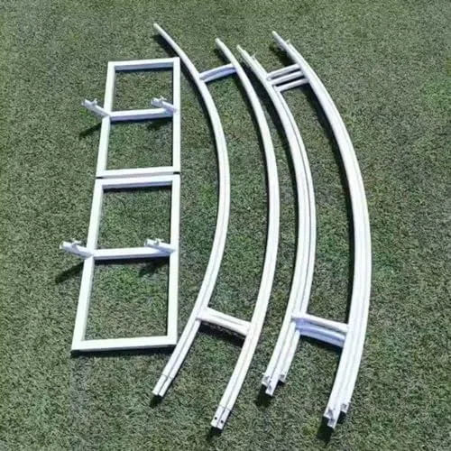 Robuster Metallbogen, Kreis, Mondtor, Hintergrund für Hochzeitszeremonie, Gartenparty-Dekoration, windabweisendes Design, einfache Montage
