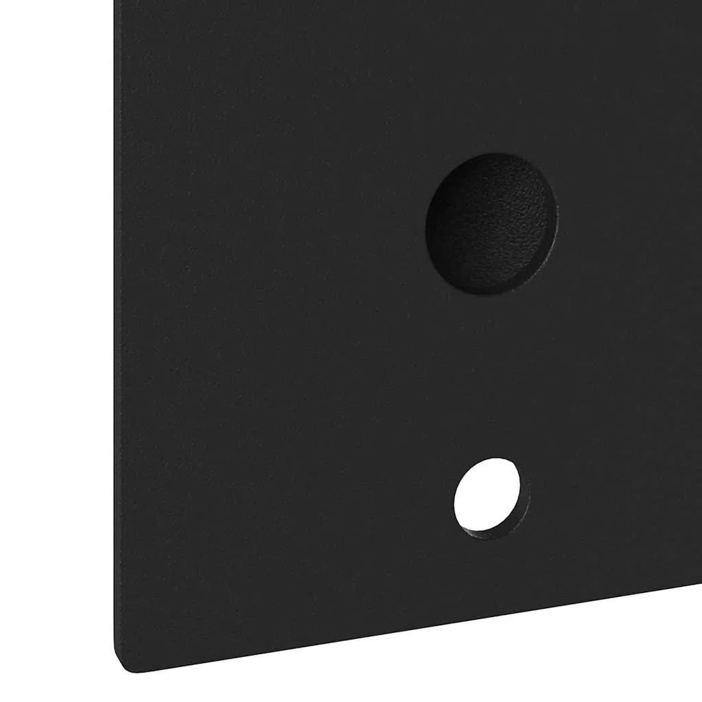 Fahnenhalter Schwarz Stahl Wandhalterung für Fahnenmasten bis 21 mm, 10,5 x 7,5 x 0,25 cm, rostbeständig für Balkon, Garten, Terrasse, Innen und Außenbereich