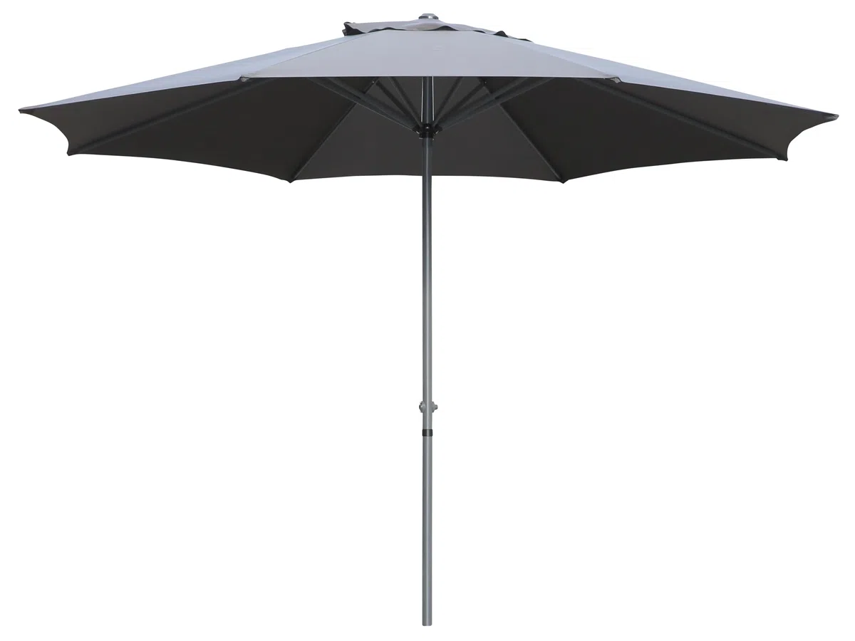 Gardissimo Sonnenschirm New Sunny 400 cm Anthrazit Rund | UV Schutz 50+, Kurbel, Kurbelschirm, Marktschirm, Garten