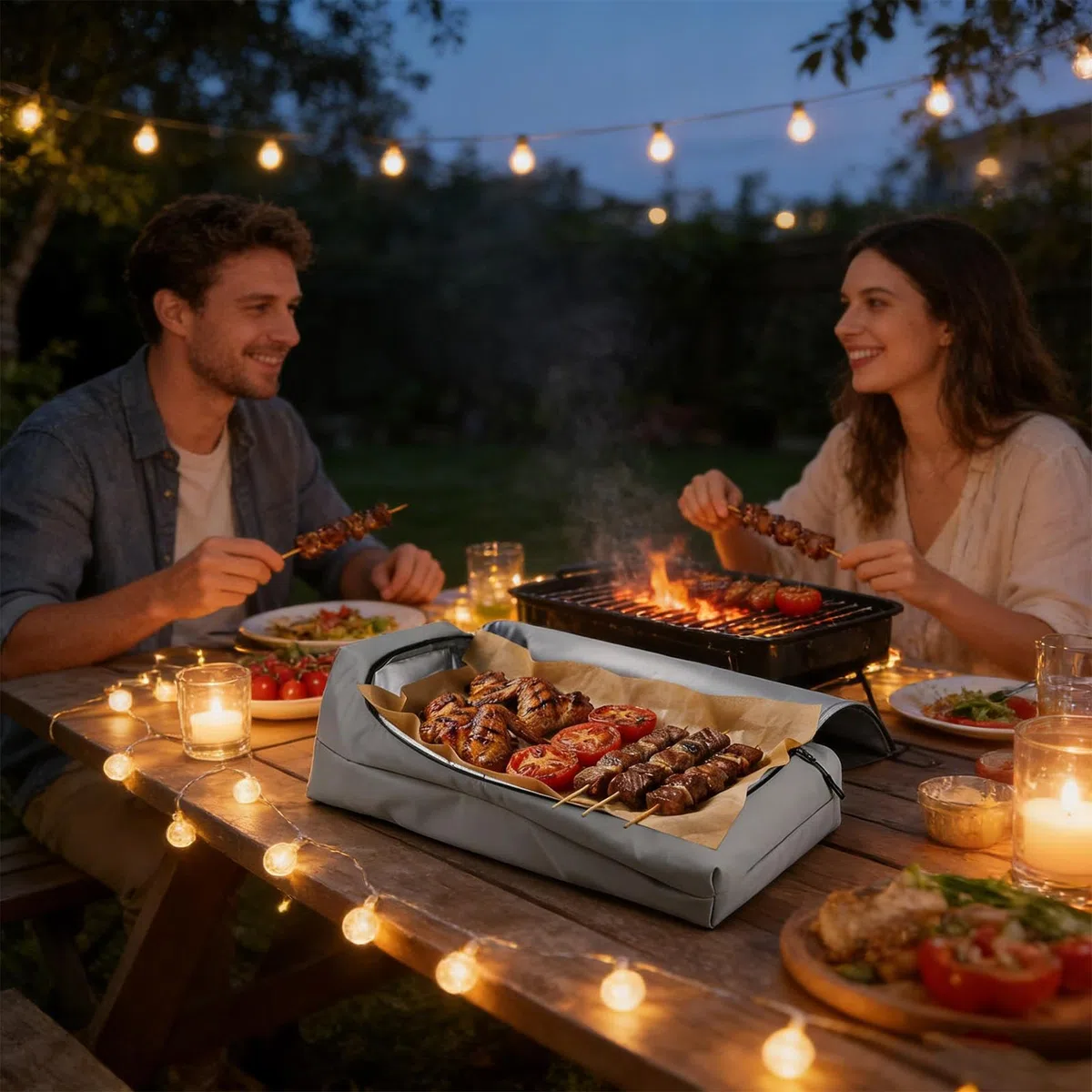Genérico Grilldecke zum Ablegen von Fleisch, Grillwerkzeug zum Auffangen von Säften, Wärmekarte für Fleisch, für Schweinefleisch, Brust, Camping, Küche, Geburtstag, Mann und Ehemann