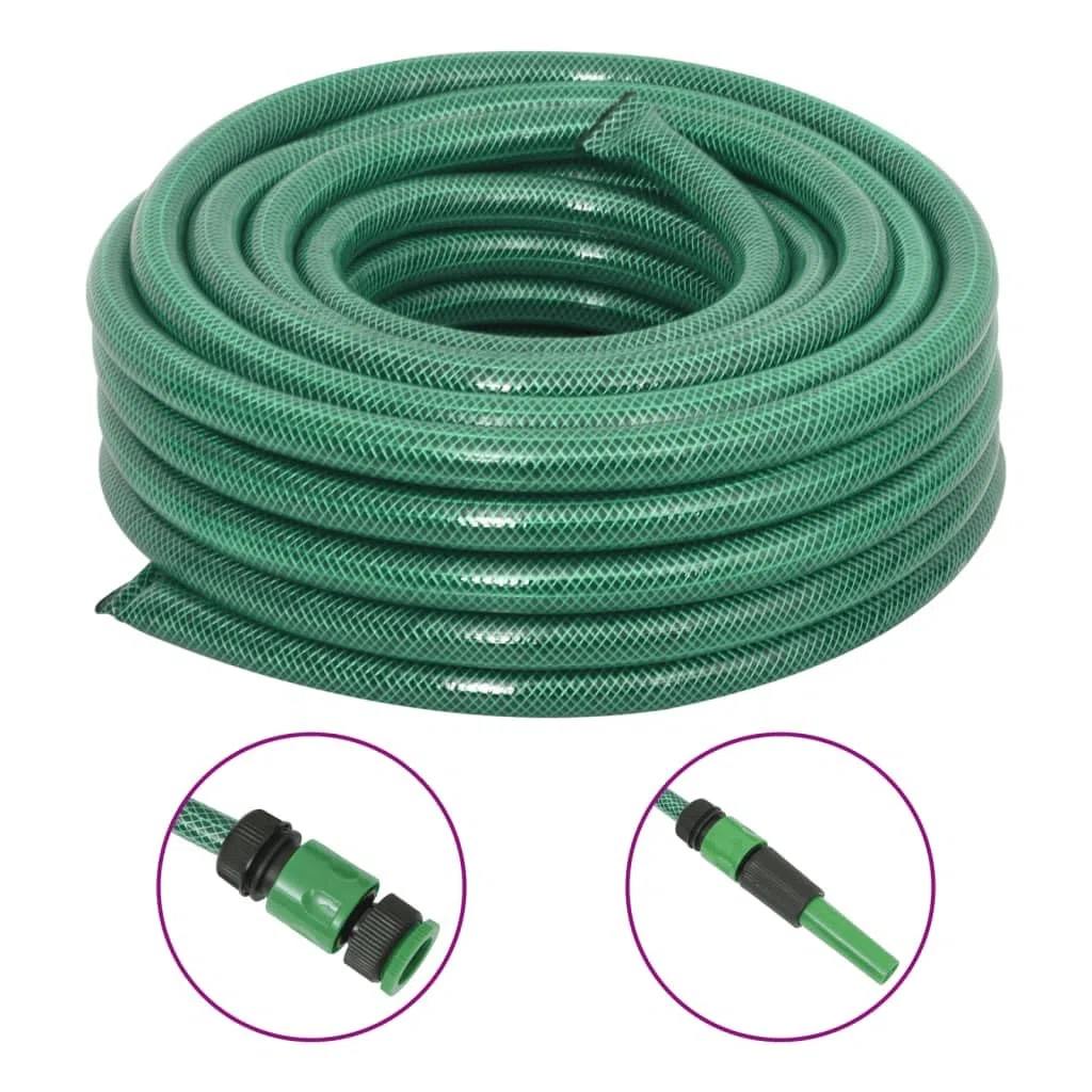 Rantry Set Gartenschlauch mit Beschlägen Grün 0,9" 50m PVC Dekoration Möbel Innen / Außen Möbel für Wohnzimmer Büro