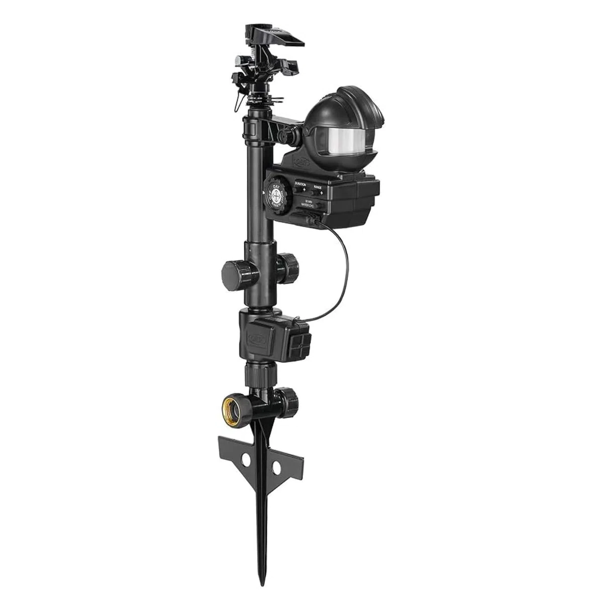 Orbit 62100 Yard Enforcer Bewegungsaktivierter Sprinkler mit Tag- und Nacht-Erkennungsmodi, Schwarz