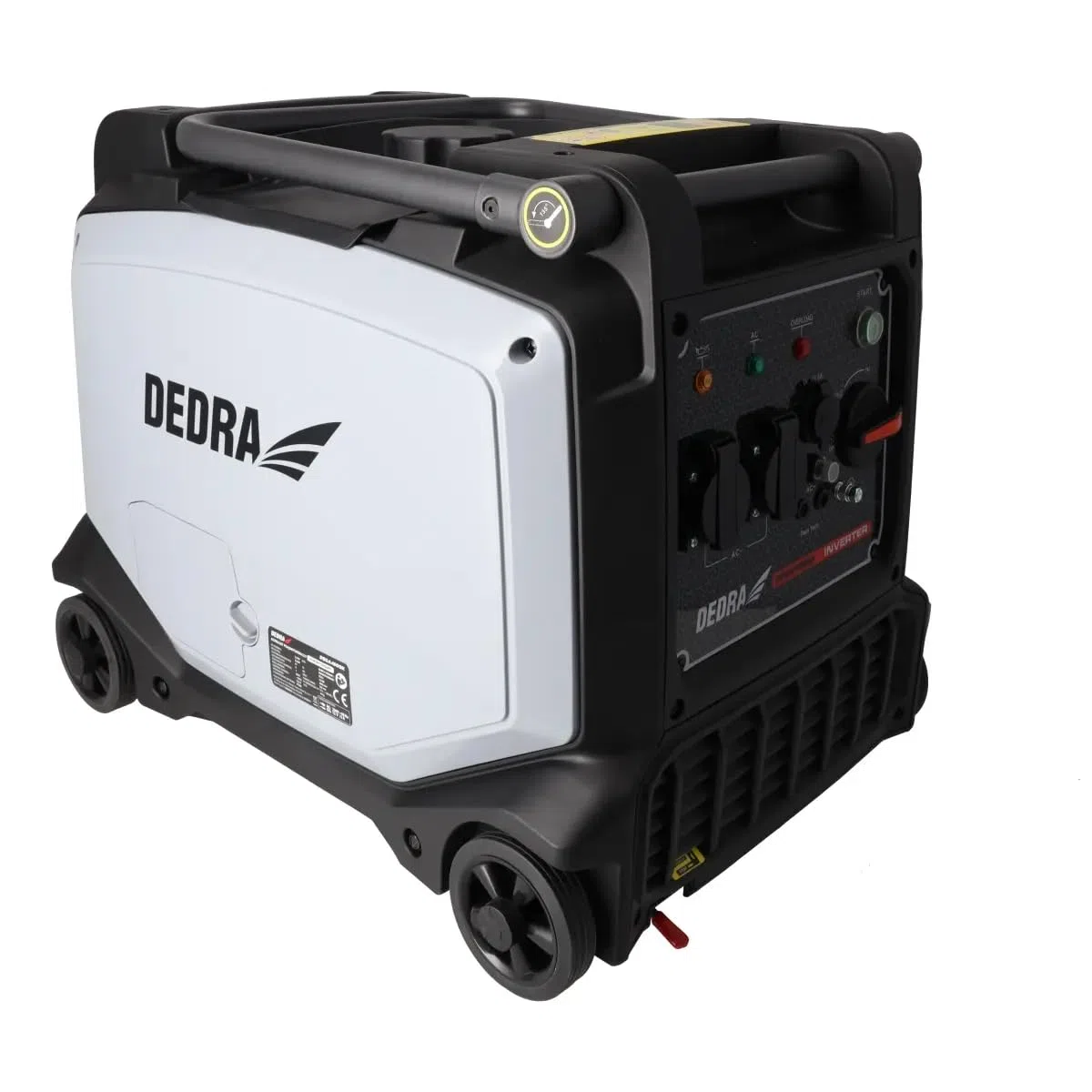 DEDRA Inverter-Stromerzeuger 3,5/3,8 kW Stromgenerator, 2800 U/Min Benzin Notstromaggregat, kompaktes „Koffer“-Design, Stromquelle für Haushalte, Kleingärten, Campingplätze, mit Sicherheitsfunktionen