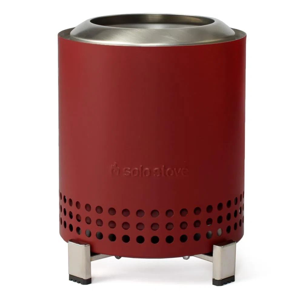 Solo Stove Mesa Tischfeuer inkl. 2 kg Holzpellets, Raucharm, Deko für Garten, Terrasse und Balkon, Mit Pellets/Holz, Edelstahl, Inkl. Standfuß, Aufbewahrungsbeutel, 17,5 x 13cm, 635g, Mulberry