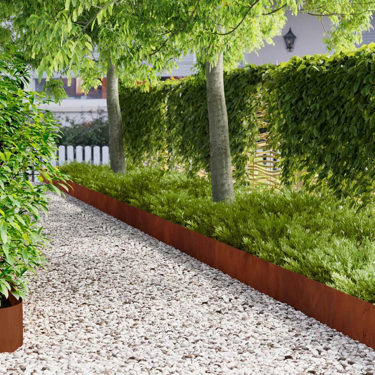 vidaXL Raseneinfassung 30 pcs Metall, Moderne Stahlrasenkante, Wetterfeste Rasendekoration, Flexible Lösungen für die Rasenpflege, Zubehör für den Außenbereich