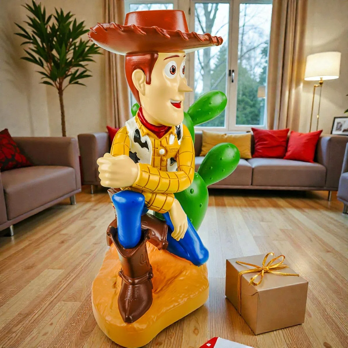 Gartenfigur Woody Toy Story Offiziell lizenzierte Disney Dekofigur 41cm Polyres | Große Sammlerfigur für Garten, Terrasse & Balkon | Detailreiche Pixar Dekoration