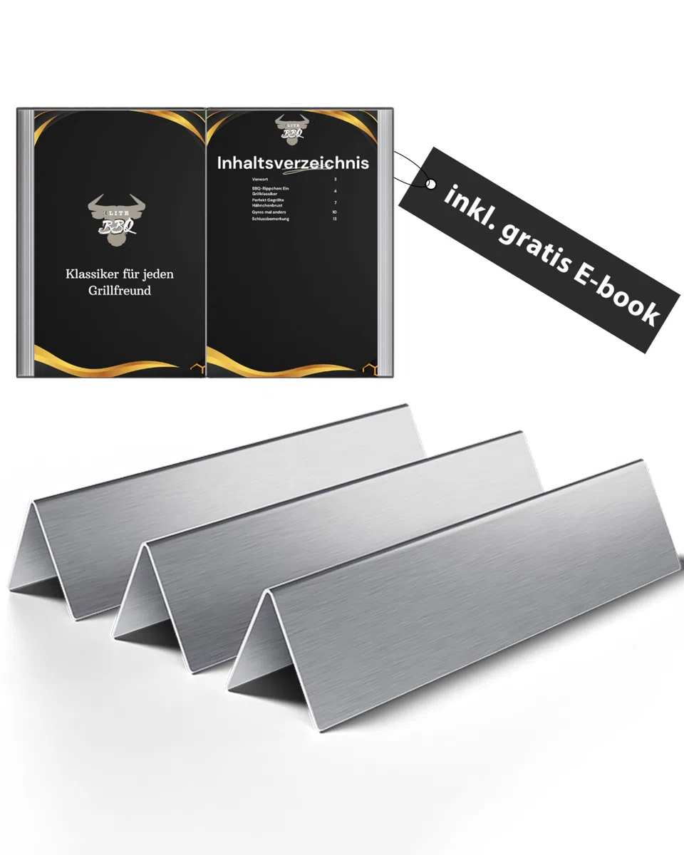Elite BBQ 1,5mm Massive Brennerabdeckung Aromaschienen für Weber Spirit 210 220 ab 2013, Flavorizer Bars Weber Spirit Gasgrill Spirit 210 Ersatzteile 7365 Hitzereflektor Spirit I & II E210 E220 S210