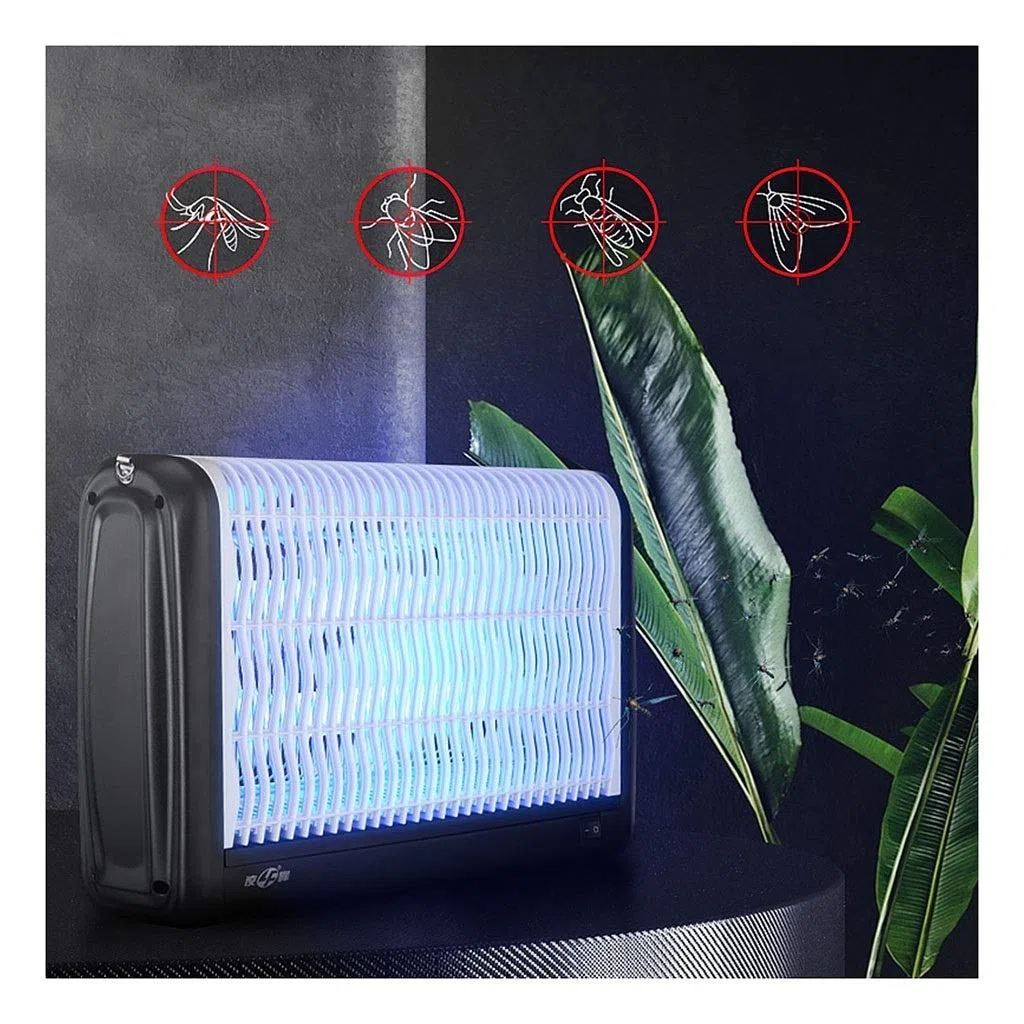 Mückenfalle mit Lampe, Mückenvernichter für den Innenbereich, elektrischer Insektenvernichter, Fliegenvernichter, UV-Wellen-Mückenvernichter für Privat- und Gewerbegebrauch, 1800–2000 V LED-
