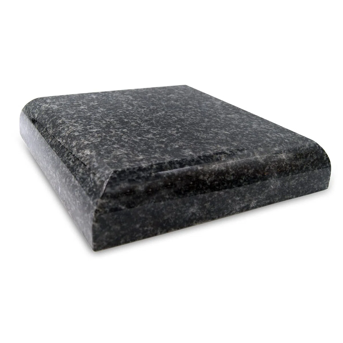 Lampen und Vasensockel eckig 20x20x6 cm aus Schwedisch Black Handmade Granitsockel für Grablaterne Vasen