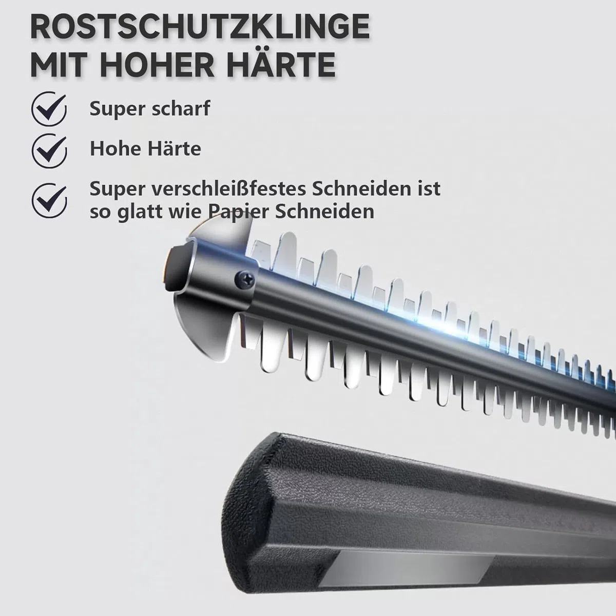 Akku Elektrische Heckenschere,Ersatz für Makita, Bürstenloser Motor,Enthält 2X5.5Ah Akku und Ladegerät Toolkit, mit 51 cm Dual-Action-Klinge & sicherem Design, Gartenschere für die Rasenpflege im