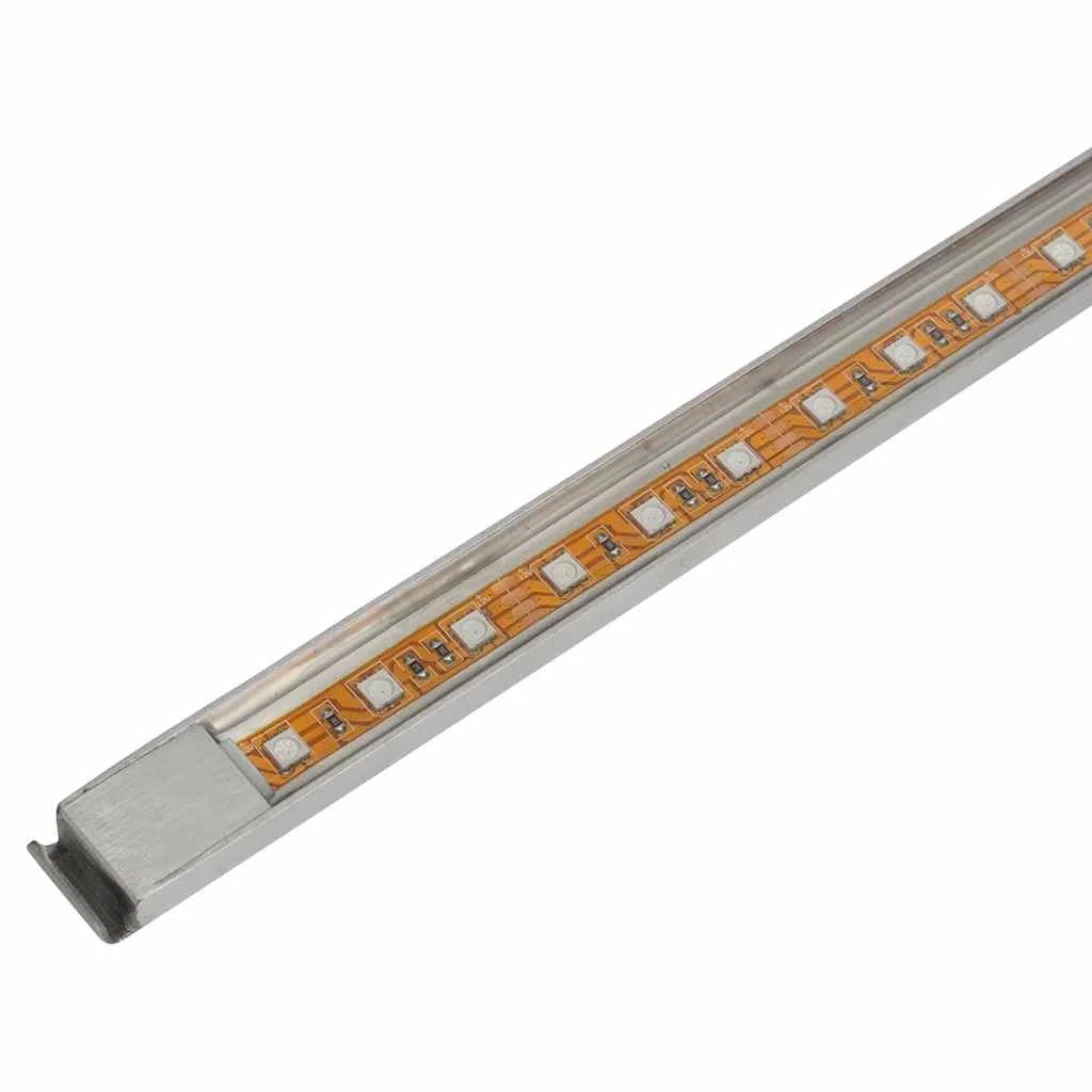 Edelstahl Pool Fontäne mit LED Beleuchtung 45 cm Rechteckig für Teich und Pool Wasserspiel
