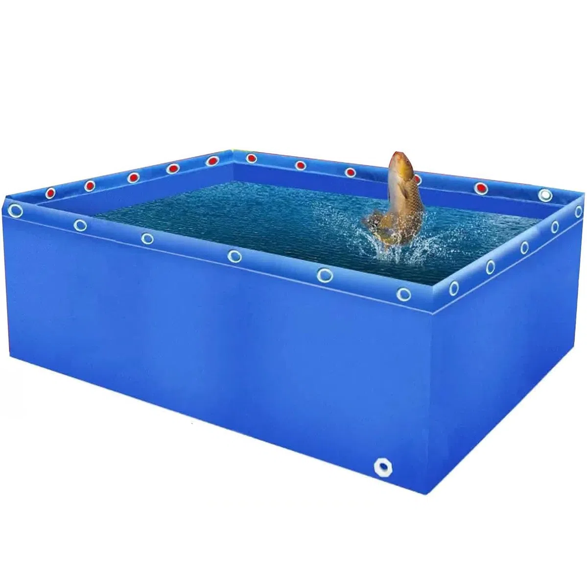 Generisch Robuster Aquarienpool aus PVC-Canvas – Multifunktionaler oberirdischer Koiteich mit Ablassventil für Zucht, Gartenbewässerung und Wasserspeicherung – Ideal für Fischliebhaber und Gärtner