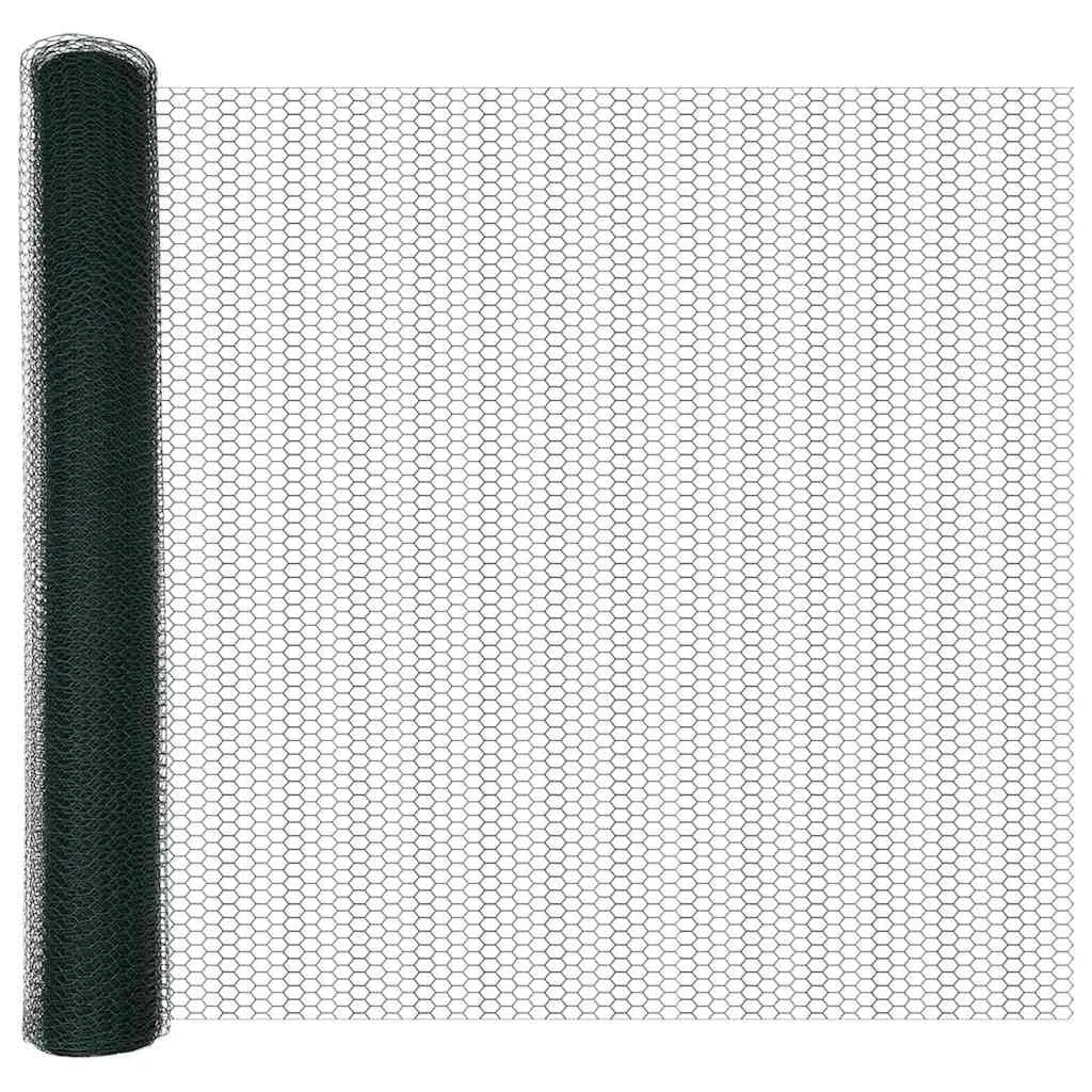 Hexagonzaun Grün aus PVC 1,2 x 50 m, Sichtschutz Zaunelement für Garten und Terrasse, wetterbeständig, blickdicht, als Trennwand und Windschutz für Außenbereich und Vorgarten