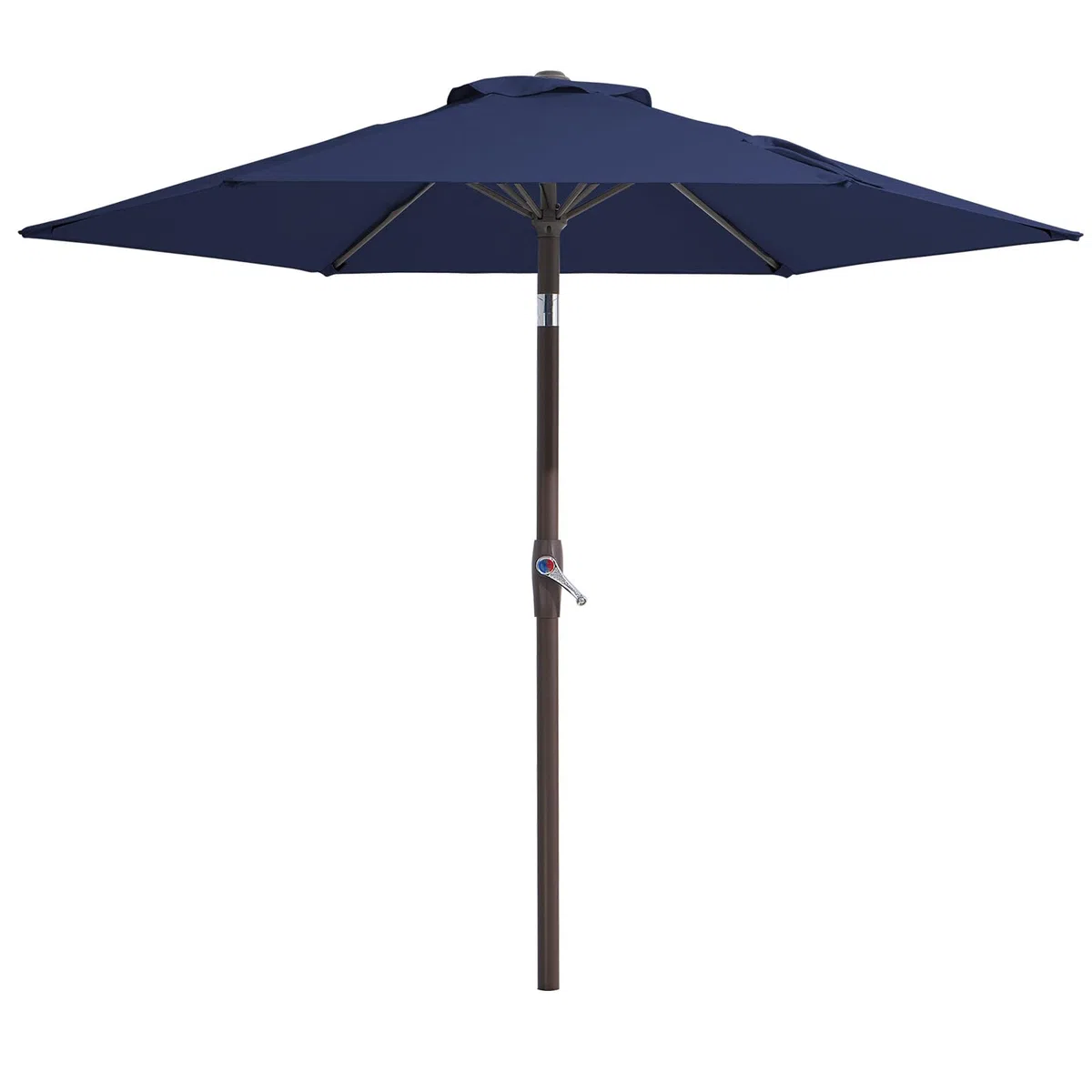 Palawano 2.3m Sonnenschirm, Neigbarer Gartenschirm mit Kurbel & Eisenmast, UV Schutz UPF 50+, Belüftetes Design, Sonnenschirm für Garten, Terrasse, Balkon & Strand, Marineblau