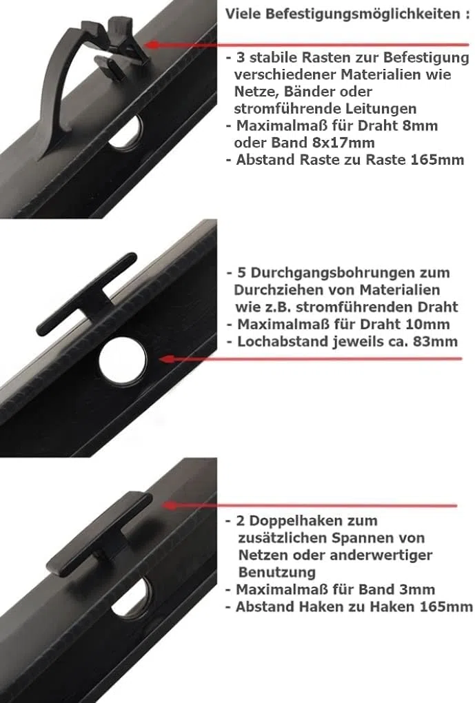 10x Übersteigschutz DOPPELSTABMATTENZAUN Isolator Katzenstopp Zaunerhöhung Überkletterschutz für den Stabmattenzaun Doppelstabmatten Gitterstabmattenzaun Gartenzaun Weidezaun Zaun Zäune