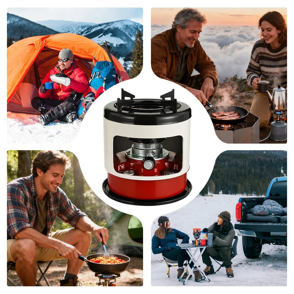 Kerosinofen | Tragbarer Kochofen Herd, Wanderkocher Brenner | Outdoor Camping Garage Werkstatt Bau Jagd Wandern BBQ Eisangeln