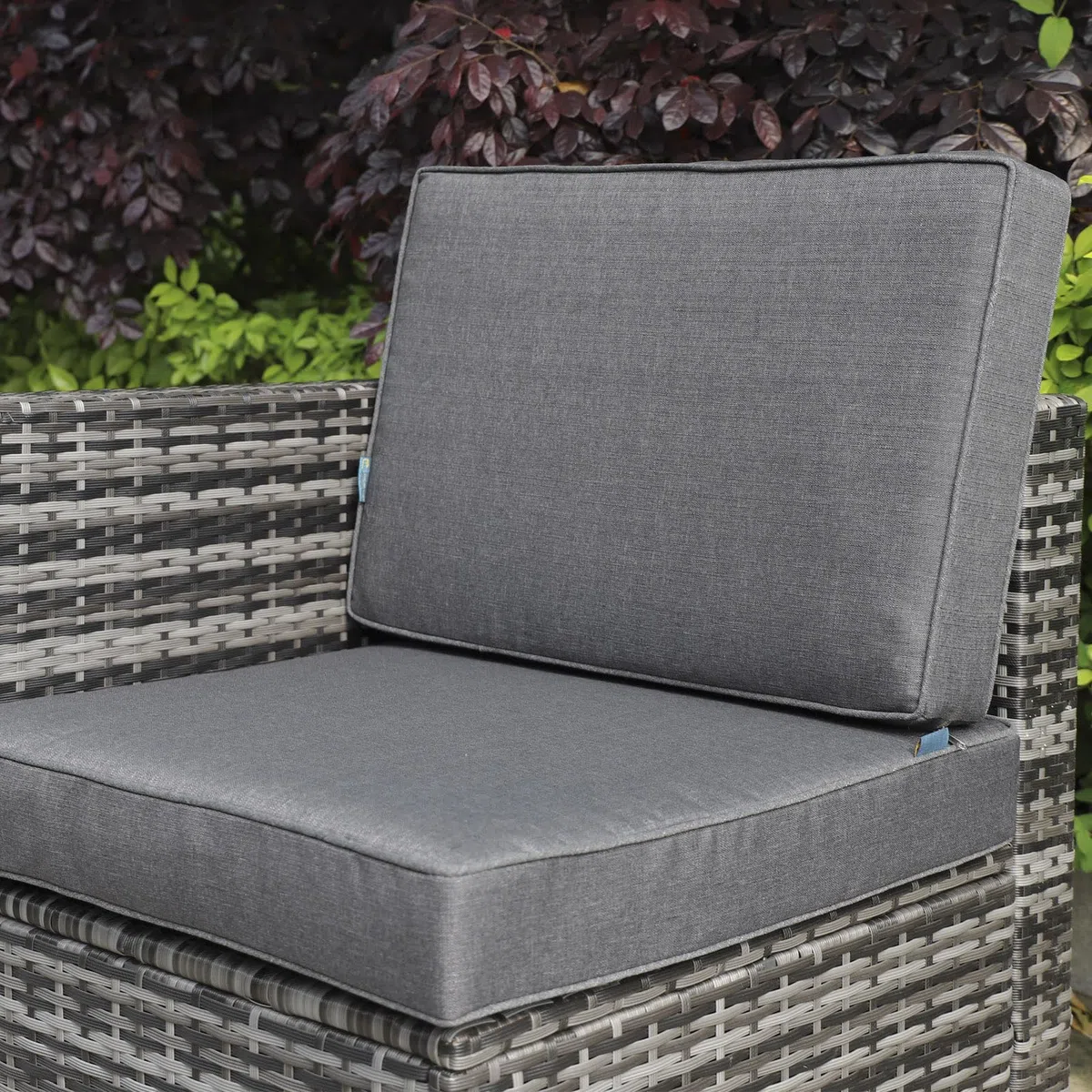 Kissen Set für Rückenlehne Sitz, Sitzkissen Outdoor Sitzpolster Gartenstuhl, Sitzauflage Rattansessel, Outdoor, Auflage, Palettenkissen, Sitzkissen, Rattanmöbel (Dunkelgrau, 60 * 60 * 10)