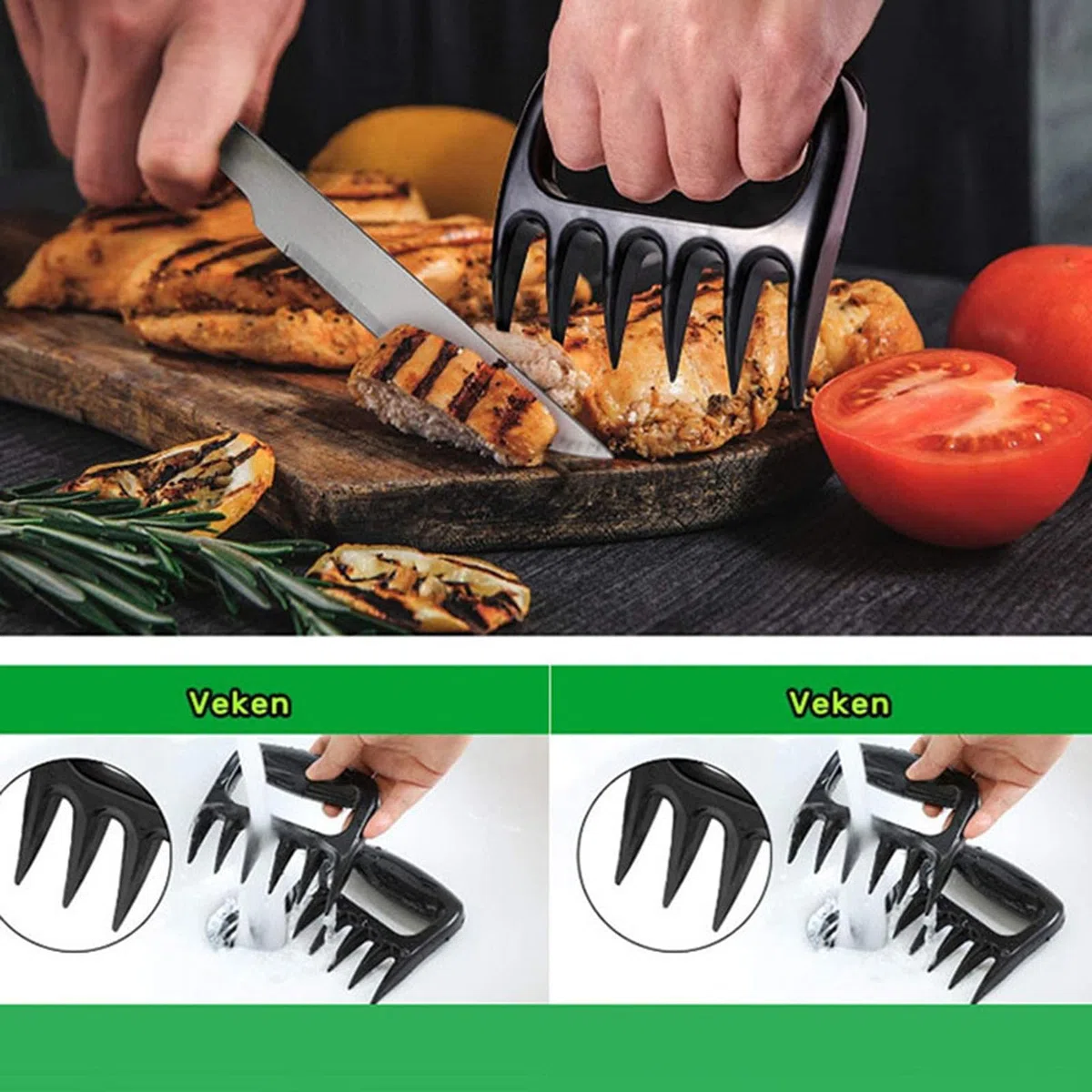 Edelstahl Grillbesteck Set mit BBQ Grillbesteck Koffer Professionelles Grillwerkzeug INKL Grillwender,Grillgabel Grill-Zubehör Tragbares Verschiedene und Komplette Gasgrill BBQ