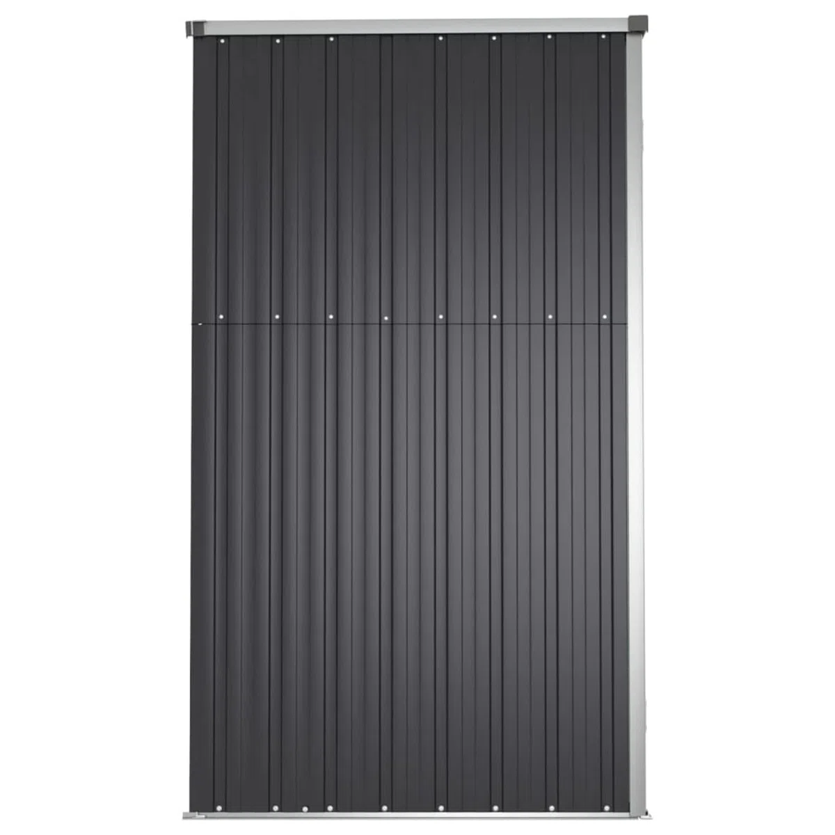 Gartenhaus aus Metall – Wasserdichter Lagerschuppen für Werkzeug, Rasenmäher, Brennholz & Mülltonnen – Langlebige Gartenlagerung Anthrazit 225 x 89 x 161 cm