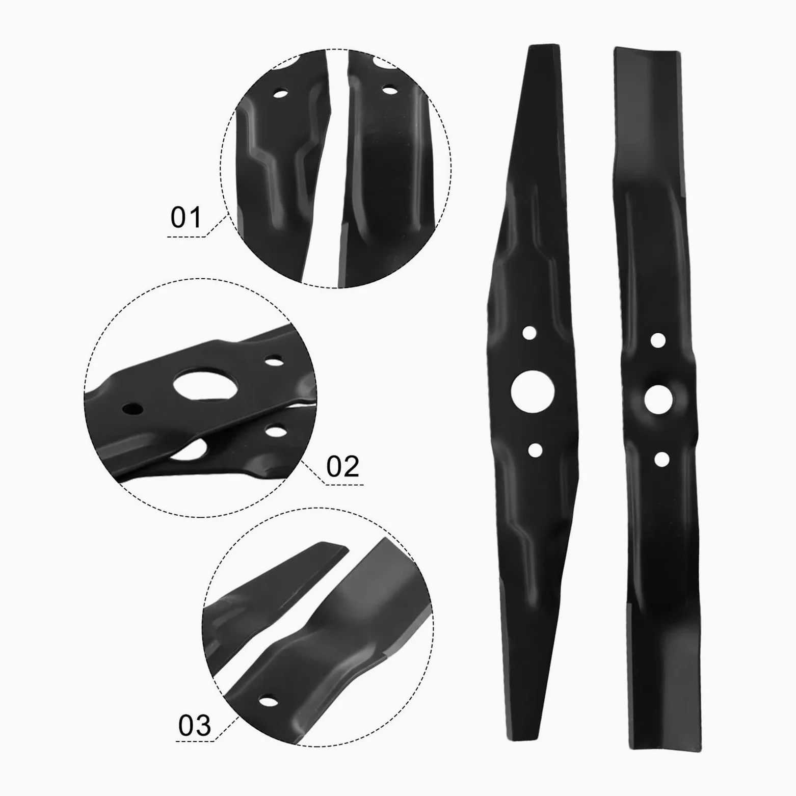 2531-VE2-020 Ersatzmesser for Rasenmäher, Metall, Zubehör for Rasenmäher, Gartengeräte