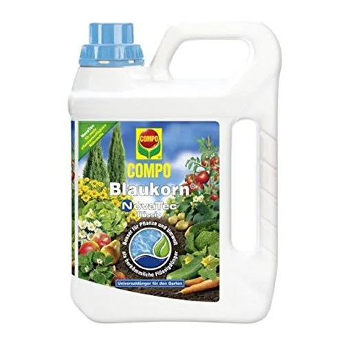 3 x 2,5 Liter COMPO Blaukorn NovaTec flüssig Universaldünger, NPK 8+8+6