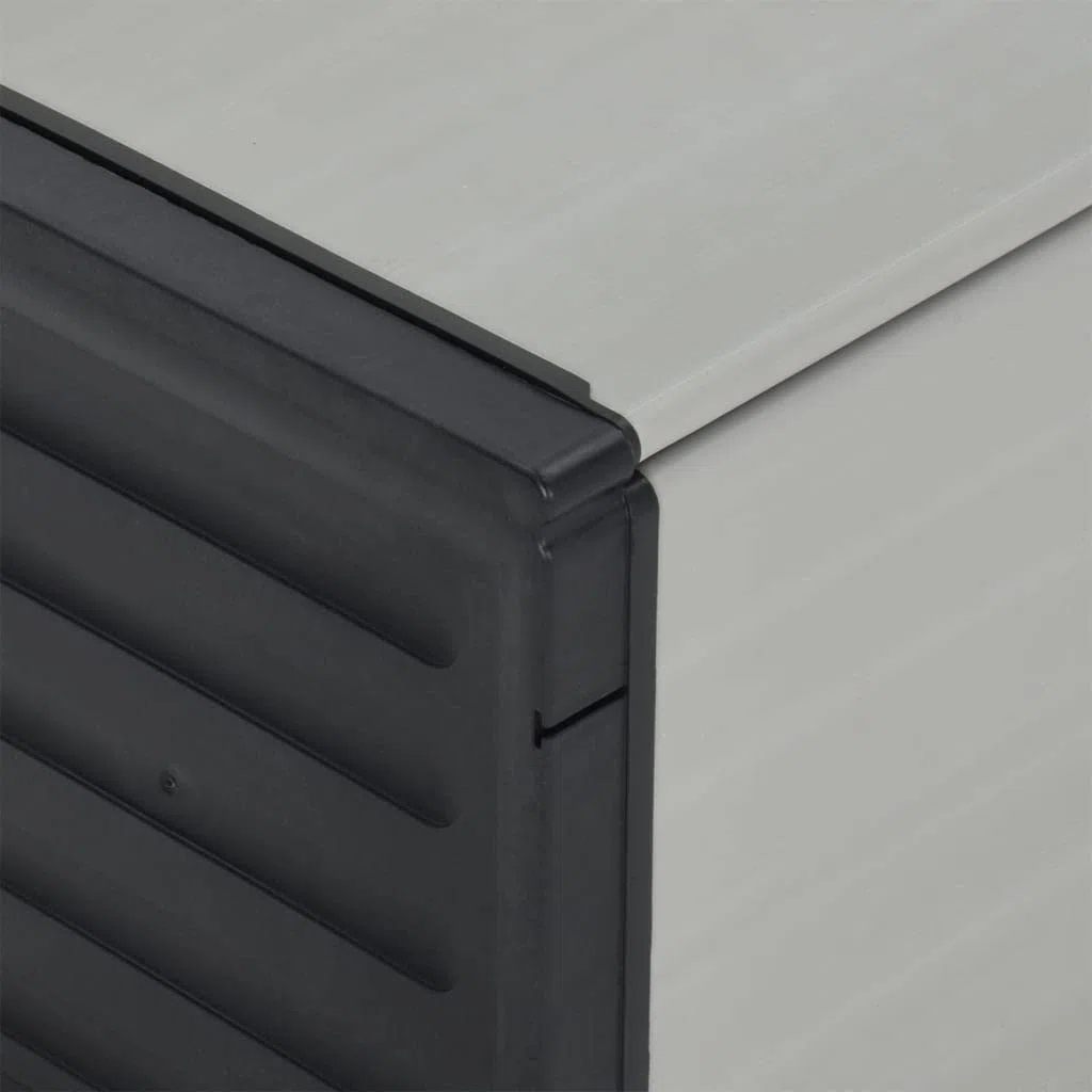Mülltonnenbox Grau 85 x 34 x 40 cm aus PVC und PP für Recycling Trennung, mit Deckel und geruchsschutz für Küche, Bad, Büro und Garten, leicht zu reinigen und umzusetzen