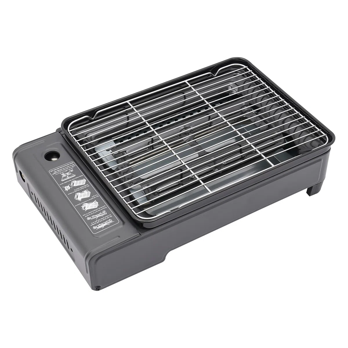 BBQ Barbecue Grill, Tragbarer Camping Gas Grillplatte mit Grillnetz, Tischgrill Campinggrill Picknickgrill, für Picknick, Garten, Terrasse, Camping, Reisen