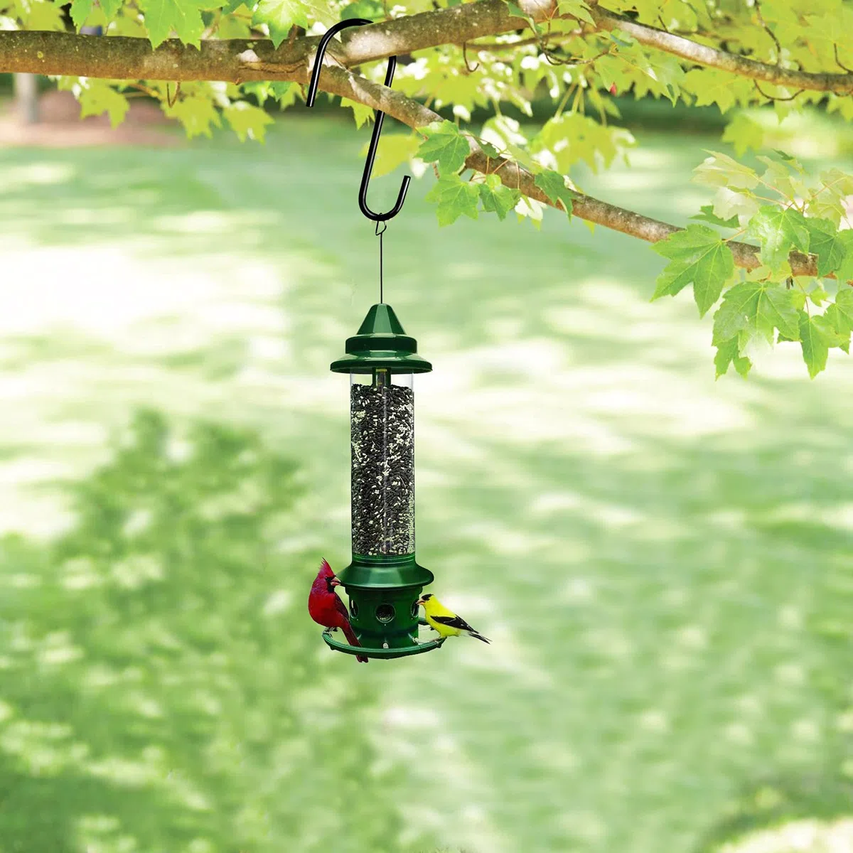 HiGift S-Haken, robust, 5,5 mm dick, extra groß, schwarz, S-förmig, zum Aufhängen von Pflanzen, Windspielen, Laternen, Gartenwerkzeuge, Lichter, Pflanzkorb, Vogelfutterstation, 8 Stück