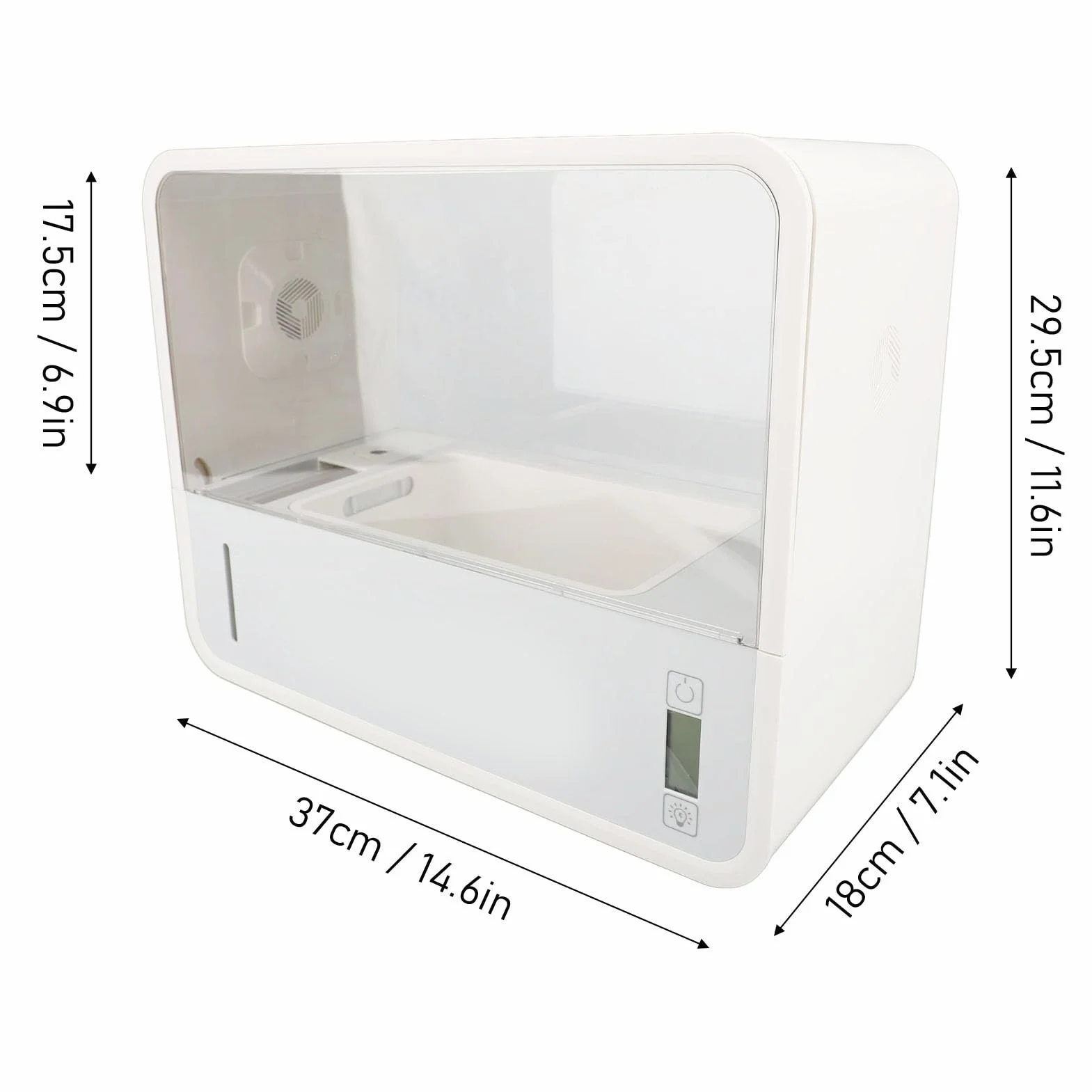 SIXRUN Pilzzuchtbox, Smart Soilless mit Transparenter Sicht, Automatischer LED-Beleuchtung, Airbox für Indoor-Gartenarbeit, USB